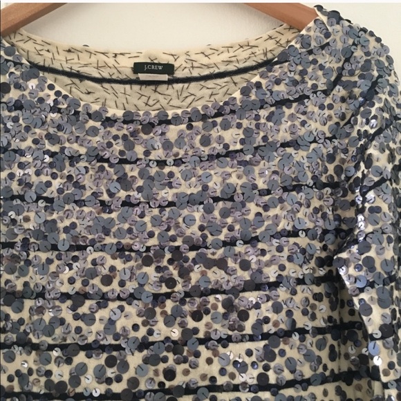 J.Crew Striped Sequin Confetti Sweater Dress - Picture 5 of 8